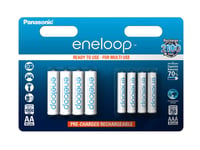 Panasonic Eneloop 4kpl 1900mAh AA + 4kpl 750 mAh AAA-akku