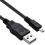 USB for Panasonic Lumix DMC-TZ61, TZ40, TZ70 Black Data Cable for Charging