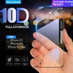 10d Full Cover 9h Guard Tempered Glass Screen Protector For Iphone X - Black Uk
