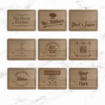Personalised Wooden Chopping Board - Cheese Board - Wedding, Birthday, Housewarming Gift | Any Message Engraved (Style 6)