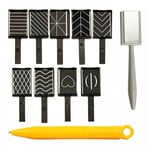 11-dels Nagelkonstverktyg Magnetpenna För DIY 3D Magnetiska Ögonlack UV Gellack Ögon