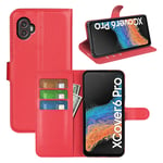 samsung Samsung Galaxy XCover 6 Pro PU Wallet Case Red
