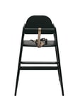Safetots Chaise haute en bois simplement empilable, Noir, pour bébé et tout-petit, élégante et pratique, chaise haute pour bébé pour votre maison ou chaise haute gain de place pour restaurant