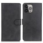 iPhone 16 Pro Fodral Med Kortfack Läder Svart