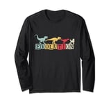 Dinosaur Poodle Evolution Fun Paleontology Long Sleeve T-Shirt