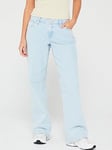 Calvin Klein Jeans Low Rise Extreme Baggy Jeans - Blue, Blue, Size 30, Inside Leg 32, Women