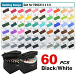 60 Colors TouchFive Twin Tip Stylo Graphic Art Graphique Marker Broad Fine Point Building Design|White Body