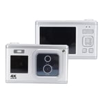 (Silver) Compact Digital Camera HD 4K Digital Camera 16X Digital Zoom