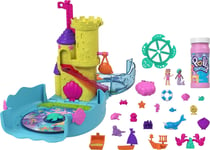 Polly Pocket Bubble Aquarium with Underwater Theme, 2 Bubble-Making Features, Po