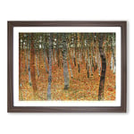 Beech Grove Forest Vol.2 By Gustav Klimt Classic Painting Framed Wall Art Print, Ready to Hang Picture for Living Room Bedroom Home Office Décor, Walnut A3 (46 x 34 cm)