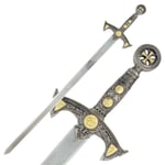 Vackert Medeltida svärd d-5001 tempelriddare