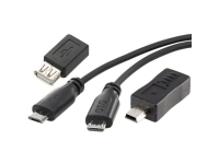 Renkforce SuperSoft OTG-Mirror Micro-USB Kabel 0,15 m + Mini B-Adapter + USB A Adapter (1195295)