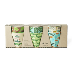 Rice - Melamine Cups with Wildlife Print - Mint - Small