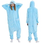 Unisex Vuxen Kigurumi djurkaraktärskostym Onesie Pyjamas Onepiece S S Big Eyes-Blue