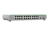 Allied Telesis Centrecom At-Gs910/26Xst - Switch - Ohanterad - 24 X 10/100/1000 + 1 X 100/1000/2,5G/5G/10G (Upplänk) + 1 X 1 Gigabit/10 Gigabit Sfp+ (Upplänk) - Rackmonterbar