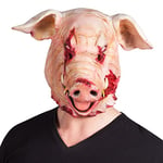 Boland 97519 - Masque de tête en latex Cochon sanglant pour adultes, masque d'horreur pour carnaval ou Halloween, masque pour déguisement de carnaval, déguisement d'horreur