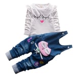 Baby Clothing Set Lovely Girls 2pcs Suit Autumn Fashion Clothes White 24m