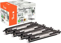 Peach-tonerkassetter som passer HP Color LaserJet Pro CP1025nw tonerkassett, 1 st svart