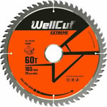 WellCut TCT Saw Blade 165mm x 60T x 20mm Bore for DWS520, DCS520, SP6000, DSP600