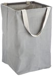 Amazon Basics Carré Panier de rangement en tissu Cube haut Gris anthracite