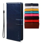Case for Xiaomi Poco F3 Wallet Case, PU Leather with Magnetic Closure Card Holder Stand Cover, Leather Wallet Flip Phone Cover for Xiaomi Poco F3-Dark blue