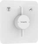 hansgrohe DuoTurn Q - shower mixer conceiled for 2 functions, shower mixer tap, single lever shower mixer for iBox universal 2, matt white, 75414700