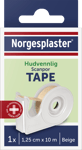 Norgesplaster Scanpor tape med dispenser beige 1,25 cm x 10 m