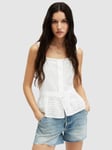 AllSaints Catalina Embroidered Top, Off White