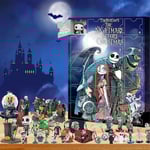Halloween Adventskalender 2023, 24 Dockor The Nightmare Before Christmas Tema Samlarobjekt Figur Leksak Present Fest Dekoration Countdown Blind Box