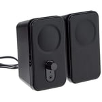 Amazon Basics Computer Speakers For Desktop or Laptop, AC-Powered(UK version), 2 Count, Black