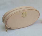 Giorgio Armani ❤️ Light Pink Zipped Oval Cosmetic Make Up Pouch ❤️ Brand New