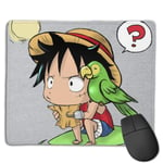Chibi Monkey D Luffy One Piece Customized Designs Non-Slip Rubber Base Gaming Mouse Pads for Mac,22cm×18cm， Pc, Computers. Ideal for Working Or Game