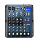 DJ-mixer, 16 DSP-effekter, Bluetooth-anslutning, 6-kanals EU-kontakt