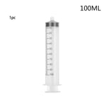 1/5pcs Plastic Syringe Measuring Syringes Transparent Screw 1pc 100ml