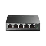 TP-Link Switch PoE (TL-SF1005LP) 5 ports 10/100M, 4 ports PoE, 41W pour tous les ports PoE, Boitier Métal, Installation facile, idéal pour créer un réseau de surveillance polyvalent et fiable