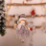 Christmas Decorations Mini Feather Bell Cute Angel Pendant Gray
