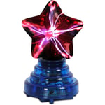 Comely - Plasma Ball 4' Pentagramme avec Lumière Rouge, Lampe à Sphère Ionique Alimentée par usb, Modes Tactiles et Activés par le Son