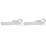 PRO ELEC PELB1526 6 Gang Extension Lead White, 2m (Pack of 2)