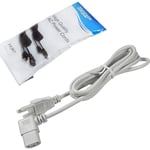 HQRP White AC Power Cord for Gaggia Espresso Coffee Classic Baby Color Evolution