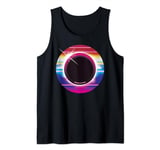 Solar Eclipse 2024 70s 80s Vaporwawe Total Eclipse Graphic Tank Top