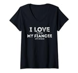 Womens I Love It When My Fiancee let's me bake Funny baking Wife V-Neck T-Shirt