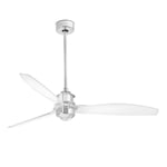 Just LED Chrome Ceiling Fan with DC Smart Motor Remote Included 3000K