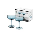 Villeroy & Boch - Like Ice champagne coupe/dessert bowl set 2 pces, coloured glass ice blue, capacity 100 ml