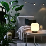 IKEA IKEA LÄNSPORT LED portabel lampa, batteridriven, vit/mörkgrå, 22 cm, cm 22 cm