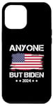 Coque pour iPhone 14 Plus Anyone But Biden 2024 Campagne présidentielle amusante Anti Biden