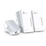 TP-LINK (TL-WPA4220T KIT) 300Mbps AV600 Wireless N Powerline Adapter Triple Kit