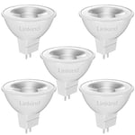 Linkind GU5.3 MR16 LED Bulbs, 12V AC/DC 5W(Equivalent to 50W) Bi-Pin Base Spotlight Bulb, 520LM, Warm White 2700K, 36°Beam Angle Track Light, Non-dimmable, Pack of 5