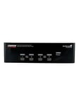 StarView 4 Port DVI VGA Dual Monitor KVM Switch USB with Audio & USB 2.0 Hub