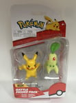 Pokemon Battle Figure Pack Pikachu & Chikorita 3" Collectables Wave 10 2 Pack UK