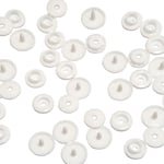 TOAOB 120 sets Plastic White T5 Snap Button Fasteners Press Studs 12mm for DIY Clothes